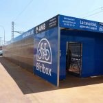Estació de bicibox a l’aparcament de Renfe