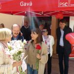 Raquel Sánchez va rebre ahir el suport de l’eurodiputat Javi López (a la dreta)