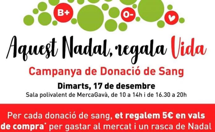 Donació de sang a Mercagavà aquest dimarts