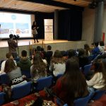 Elena Cañadas també ha dirigit unes paraules als alumnes del Santo Ángel