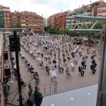 Aspecte de la plaça Jaume Balmes en l’homenatge d’ahir
