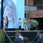 Sánchez, en un moment del seu discurs d’homenatge a les víctimes gavanences de la COVID-19