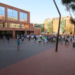 Aspecte de la manifestació en arribar a la plaça Jaume Balmes