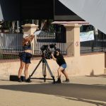 Un moment del rodatge, dissabte passat