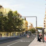 Recreació virtual de com quedarà la C-245 a l’alçada de l’encreuament amb la Rambla