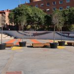Mobiliari urbà instal·lat a la plaça Francesc Macià