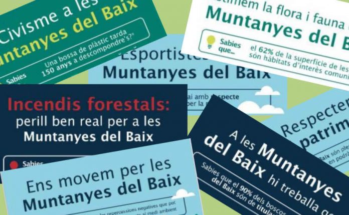 campanya muntayes 2021 campanya de civisme a les Muntanyes del Baix