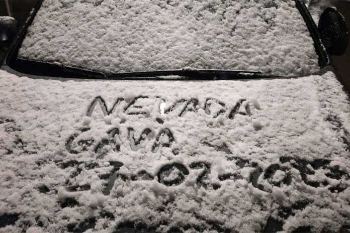 Nevada a Gavà aquesta matinada