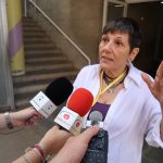 Araceli Piñol, aquest matí al col·legi Salvador Lluch