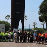 Foto de família de la presentació de la temporada de platges de Gavà 2023