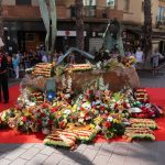 Aquestes són totes les ofrenes florals de la Diada d’enguany, entre lesque hi ha la del PSC i la d’ECP