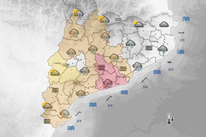 mapa-041124 Risc de pluges torrencials fins al migdia