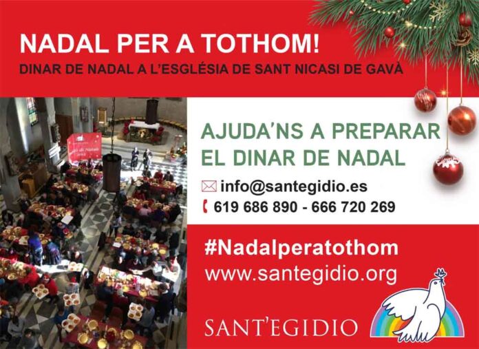 dinar-191224 Sant’Egidio demana voluntaris per preparar el dinar de Nadal