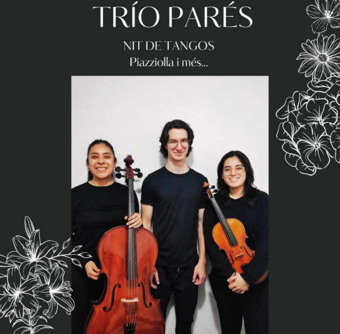 El Trio Parés ofereix un recital de tangos el 24 de gener a l'American Lake tangos