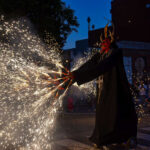 Un moment del correfoc d’adults i dracs de l’any passat