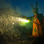 Un altre moment del correfoc d’adults i dracs de l’any passat