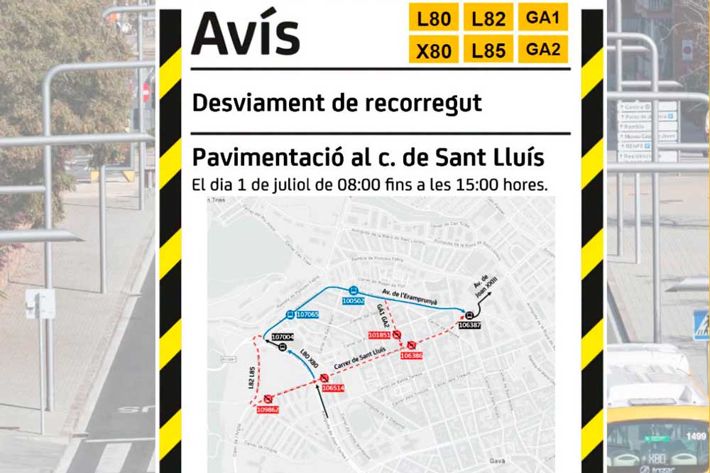 Afectacions al trànsit per treballs previs al Tour