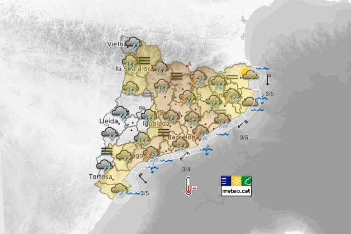 mapa-191026 Es manté l'alerta de pluges intenses